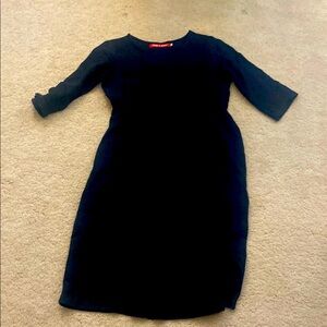 Classic black linen dress